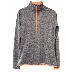 Under Armour Women's Large Heatgear Quarter Zip Pullover Fitted Contrast Trim